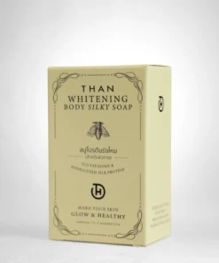 สบู่กลูต้า สบู่โปรตีนรังไหม THAN Sliky Soap สูตรโปรตีนรังไหม