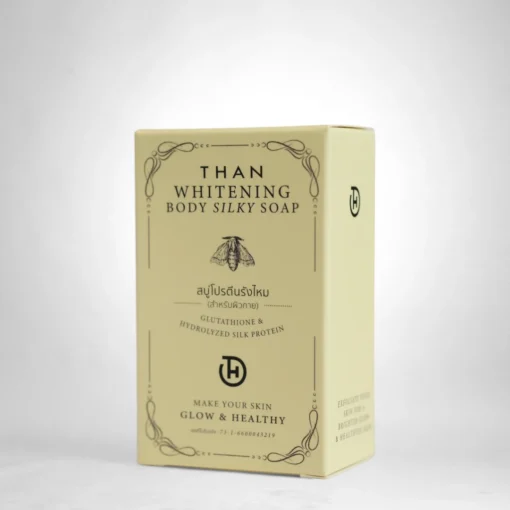 สบู่โปรตีนรังไหม THAN WHITENING BODY SILKY SOAP