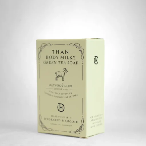 สบู่ชาเขียวน้ำนมแพะ THAN Body Milky Green Tea Soap